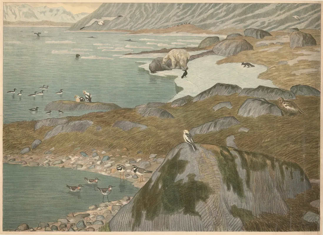 Wildlife In Greenland Wall Art by Vilhelm Theodor Fischer - High-Resolution Digital Print