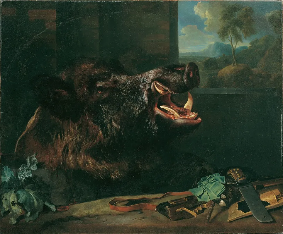 Wildschweinstillleben Wall Art by Johann Georg de Hamilton - High-Resolution Digital Print
