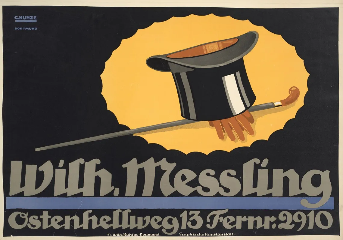 Wilh Messling Ostenhellweg 13 Fernr 2910 Wall Art by Carl Kunze - High-Resolution Digital Print