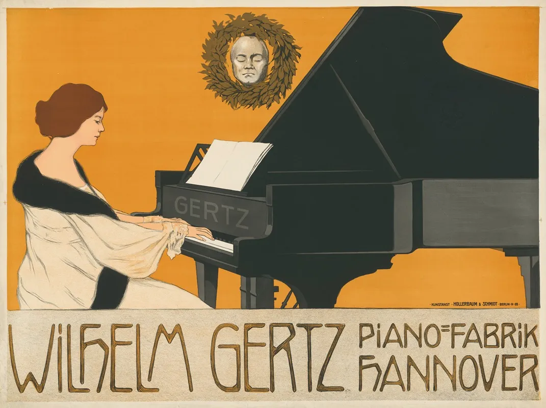 Wilhelm Gertz Pianofabrik Hannover Wall Art by Hollerbaum &amp; Schmidt - High-Resolution Digital Print
