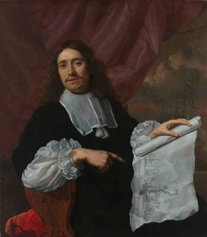 Willem Van De Velde Ii 1633 1707 Painter Wall Art by Lodewijk van der Helst - High-Resolution Digital Print