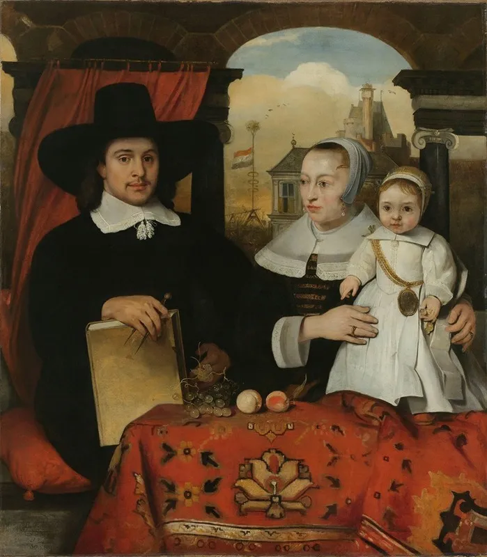 Willem Van Der Helm C 1625 75 Municipal Architect Of Leiden With His Wife Belytgen Cornelisdr Van Der Schelt D 1661 And Their Son Leendert 1622 64 Wall Art by Barent Fabritius - High-Resolution Digital Print