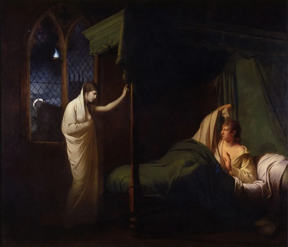 William And Margaret From Percys Reliques Of Ancient English Poetry Wall Art by Joseph Wright of Derby - High-Resolution Digital Print