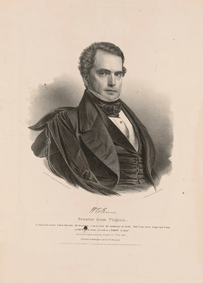 William Cabell Rives Senator From Virginia Wall Art by Charles Fenderich - High-Resolution Digital Print