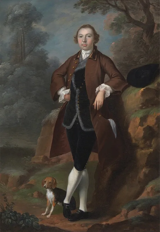 William Farington Of Shawe Hall Lancashire Wall Art by Arthur Devis - High-Resolution Digital Print