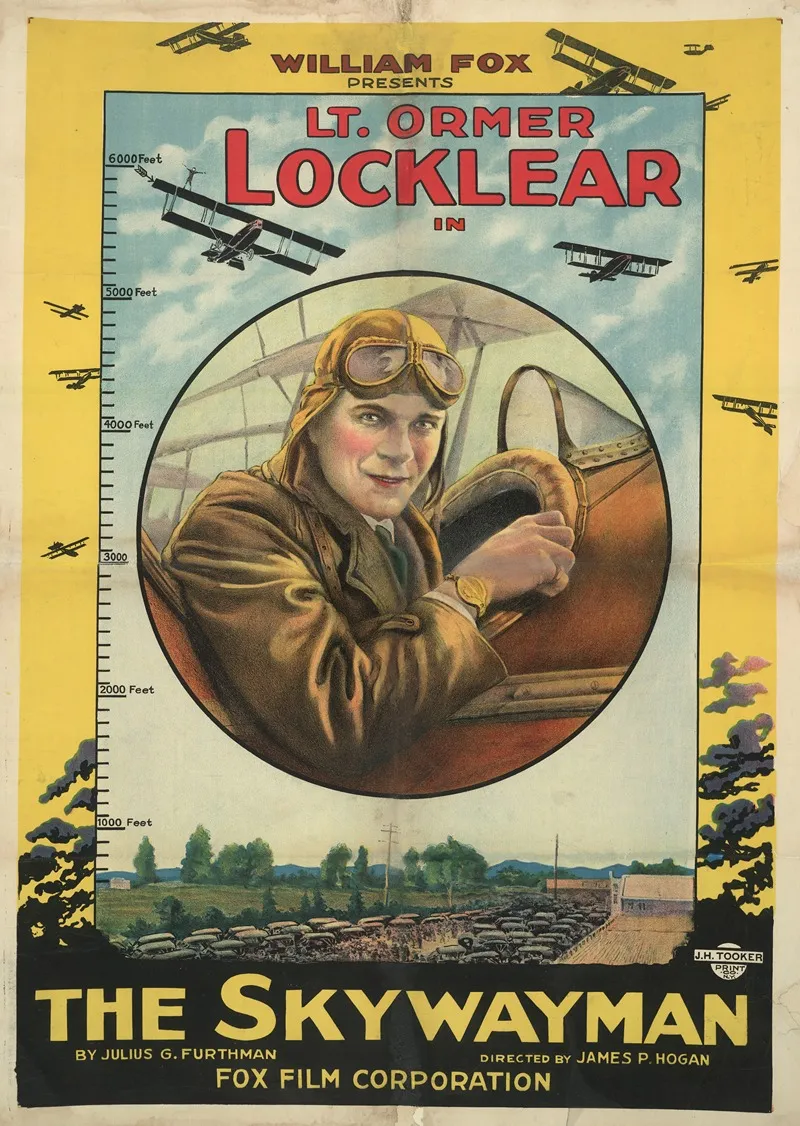 William Fox Presents Lt Ormer Locklear In The Skywalker Wall Art by J. H. Tooker - High-Resolution Digital Print