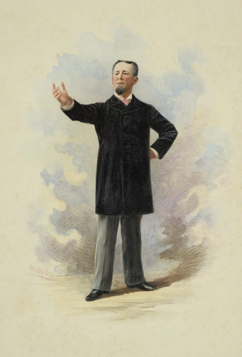 William H Crane In The Play The Senator Wall Art by Conrad A. Müller - High-Resolution Digital Print