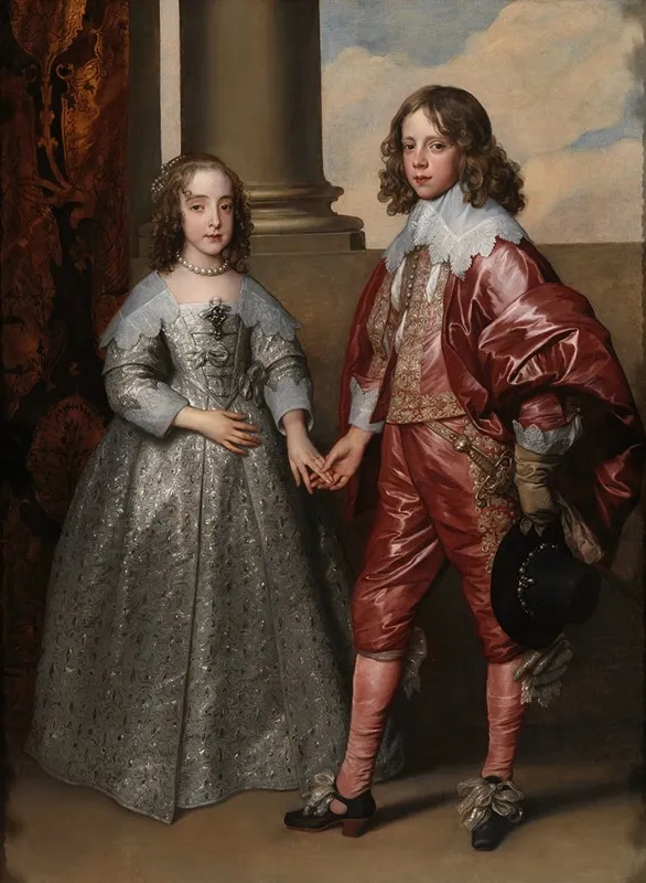 William Ii Prince Of Orange And His Bride Mary Stuart Wall Art by Anthony van Dyck - High-Resolution Digital Print