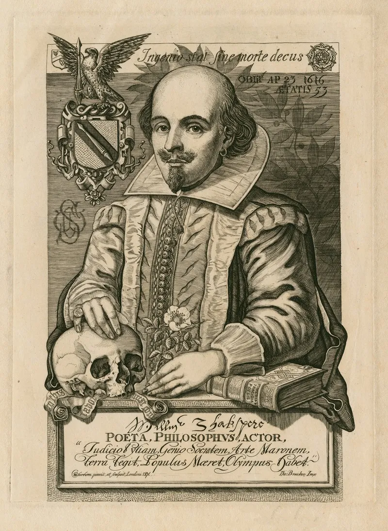 William Shakespeare Poeta Philosophus Actor Wall Art by Charles William Sherborn - High-Resolution Digital Print