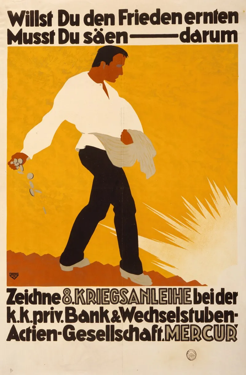Willst Du Den Frieden Ernten Musst Du Saen Darum Zeichne 8 Kriegsanleihe Wall Art by Ernst Ludwig Franke - High-Resolution Digital Print