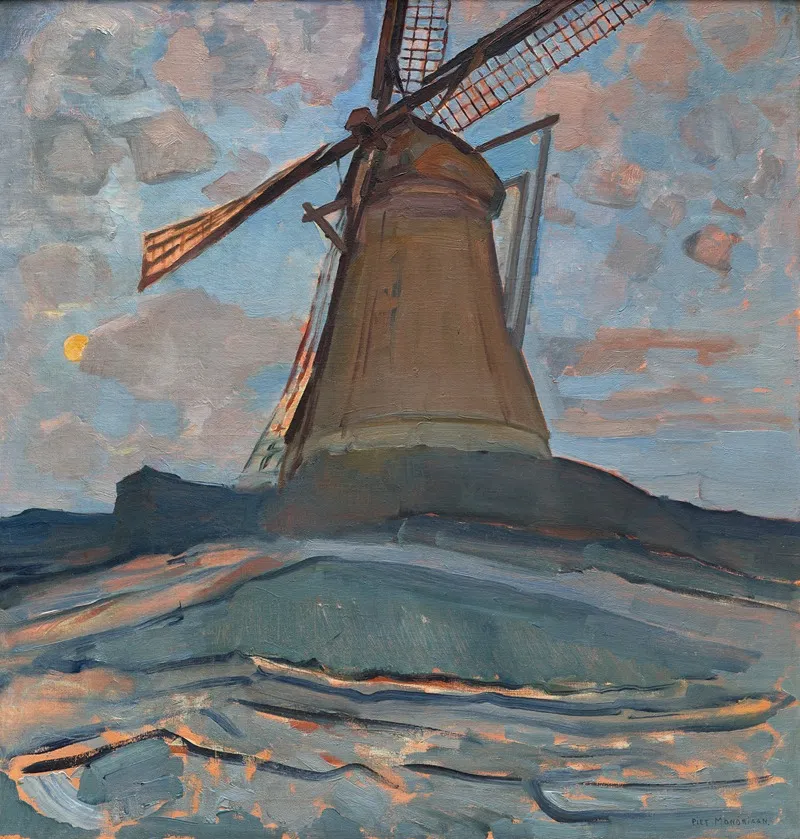 Windmill 3 Wall Art by Piet Mondrian - High-Resolution Digital Print