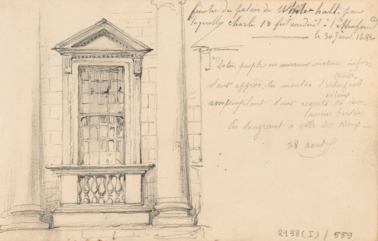 Window Of White Hall Palace Through Which Charles I Was Led To The Scaffold On 30 January 1648