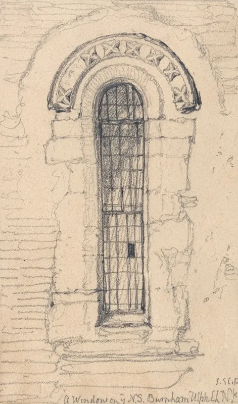 Window On The North Side Of Burnham Ulph Church Norfolk Wall Art by John Sell Cotman - High-Resolution Digital Print