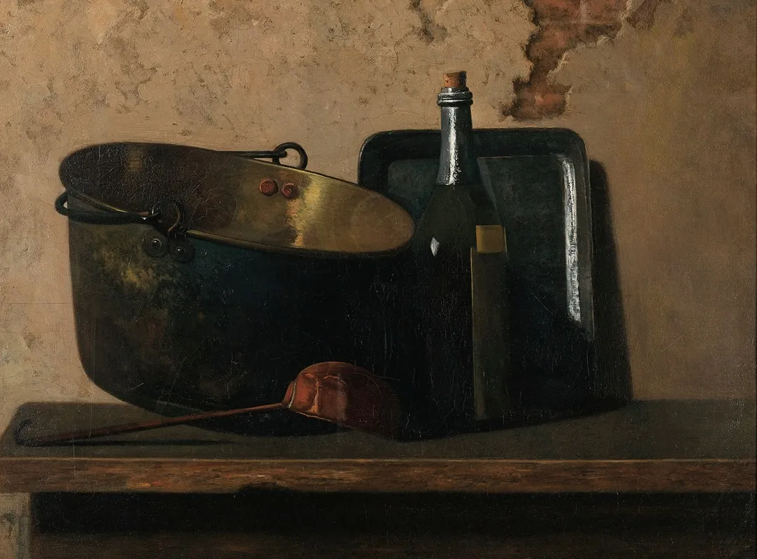Wine And Brass Stewing Kettle Preparation Of French Potage