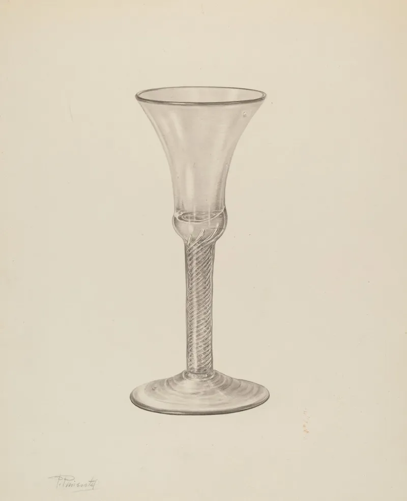 Wine Glass 13 Wall Art by Palmyra Pimentel - High-Resolution Digital Print
