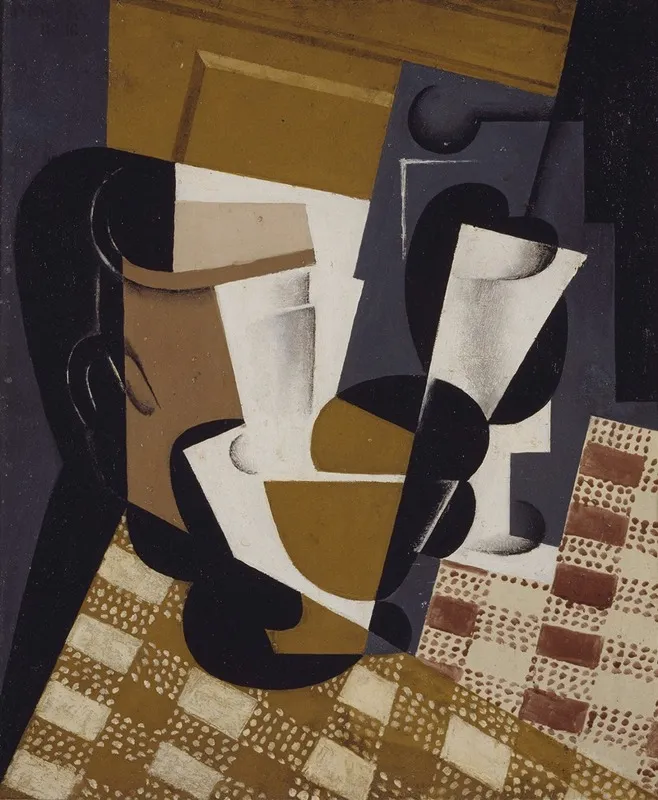 Wine Jug And Glass Wall Art by Juan Gris - High-Resolution Digital Print
