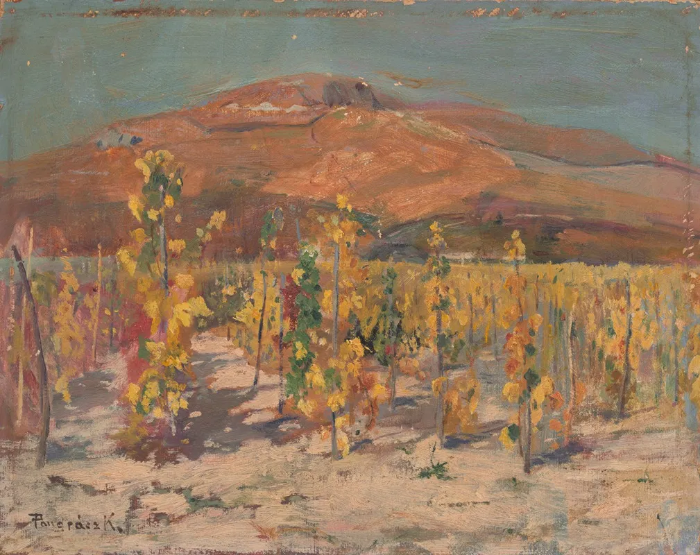 Wineyards At The Foot Of Zobor Wall Art by Karol Pongrácz - High-Resolution Digital Print