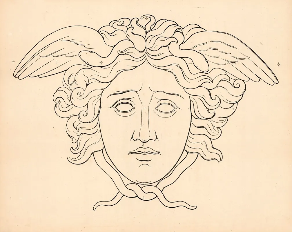 Winged Head Wall Art by Carl Ludvig Petersen - High-Resolution Digital Print