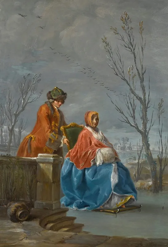 Winter 18 Wall Art by Charles-Joseph Flipart - High-Resolution Digital Print