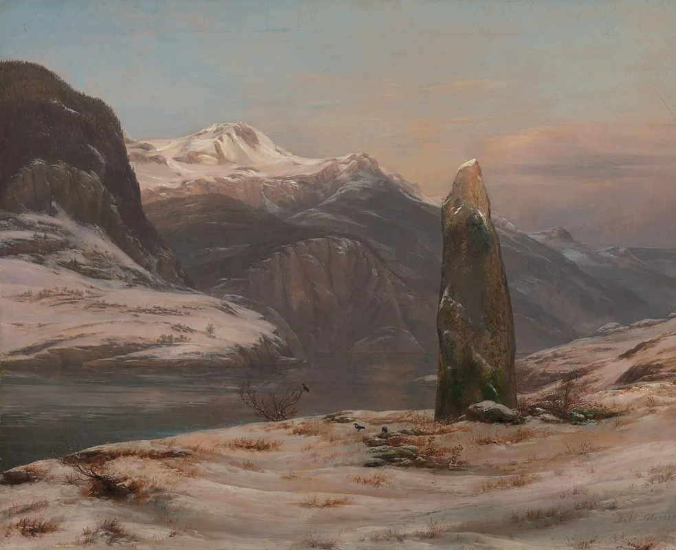 Winter At The Sognefjord Wall Art by Johan Christian Dahl - High-Resolution Digital Print