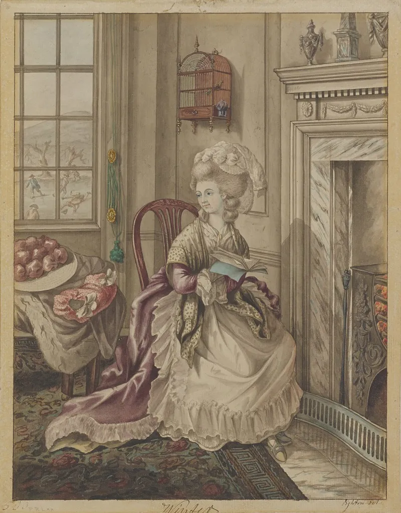 Winter From A Series Of The Four Seasons Wall Art by Robert Dighton - High-Resolution Digital Print