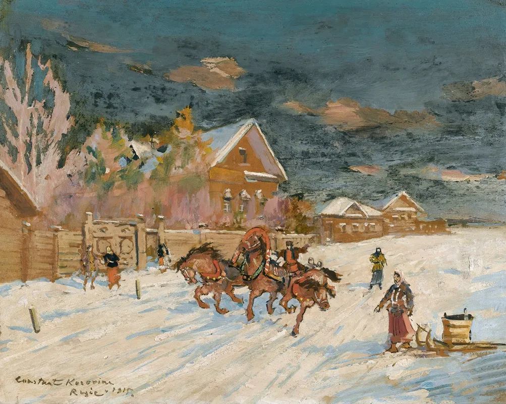 Winter Landscape 36 Wall Art by Konstantin Alexeevich Korovin - High-Resolution Digital Print