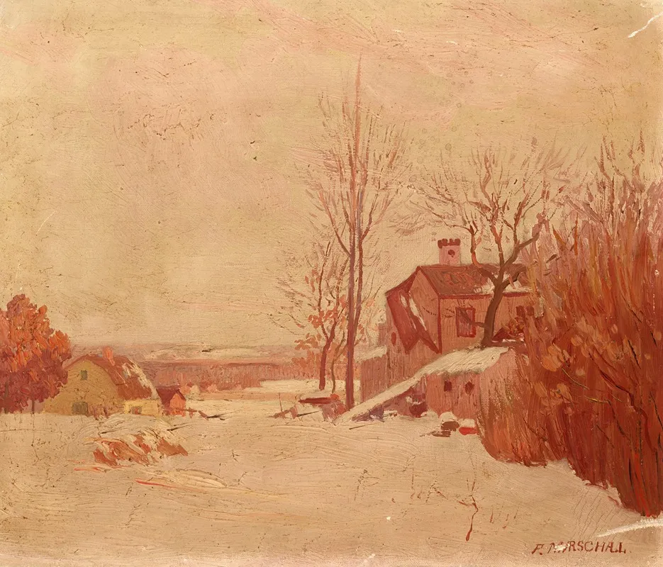 Winter Landscape 41 Wall Art by Frank Howard Marschall - High-Resolution Digital Print