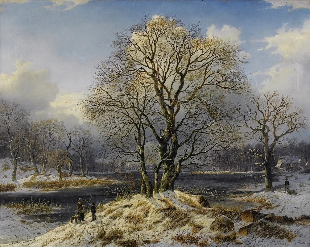 Winter Landscape 47 Wall Art by Johannes Bartholomäus Duntze - High-Resolution Digital Print