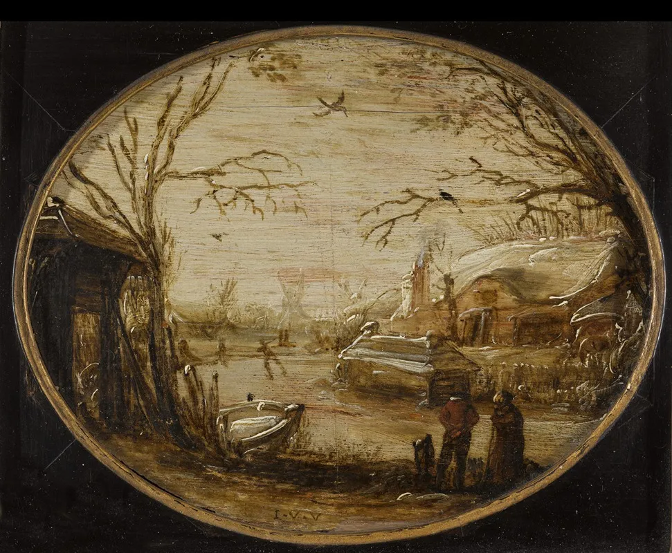 Winter Landscape 51 Wall Art by Jan van de Velde the younger - High-Resolution Digital Print