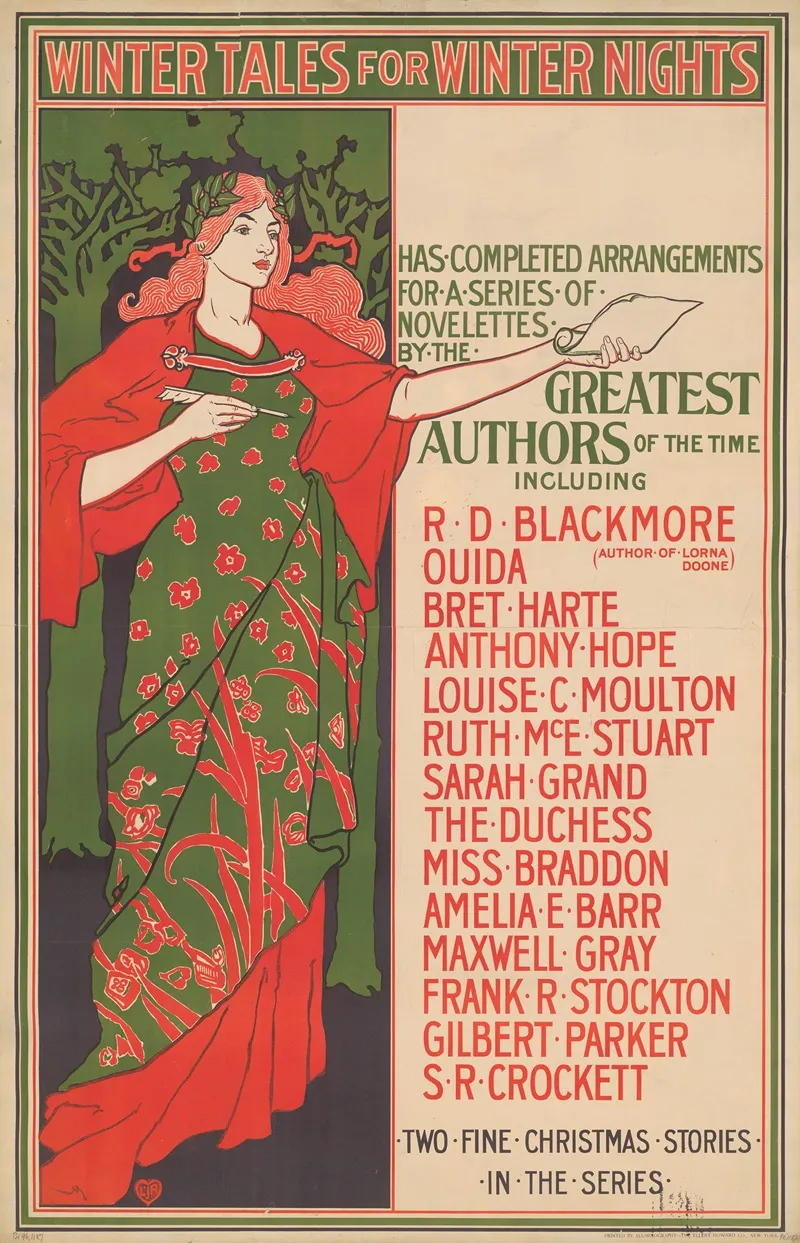 Winter Tales For Winter Nights A Series Of Novelettes By The Greatest Authors Of Our Time Wall Art by Louis Rhead - High-Resolution Digital Print
