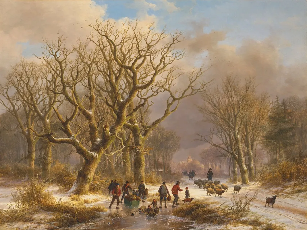 Winter Time Wall Art by Johann Bernhard Klombeck - High-Resolution Digital Print