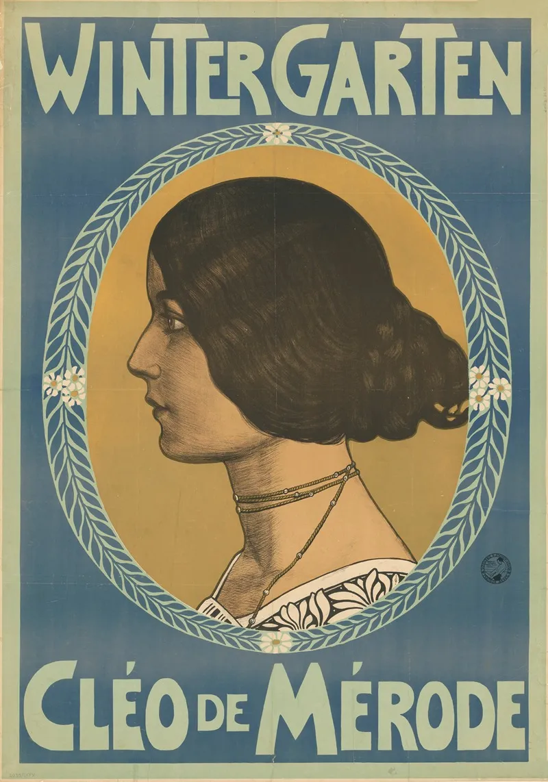 Wintergarten Cleo De Merode Wall Art by Theodor Beyer Kunstanstalt - High-Resolution Digital Print