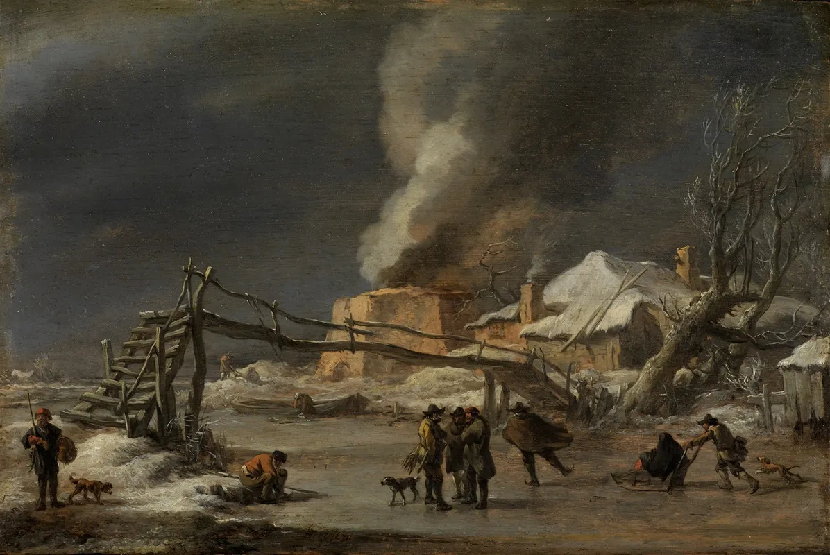 Winterlandschaft Mit Kalkofen