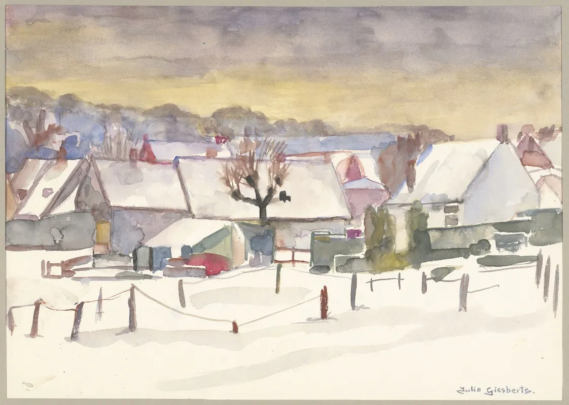 Winters Stadsgezichtje Van Bennebroek