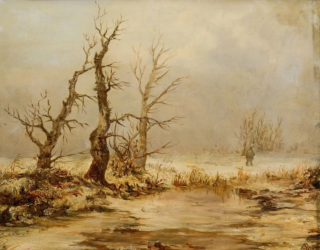 Wintry Landscape Wall Art by August Piepenhagen - High-Resolution Digital Print