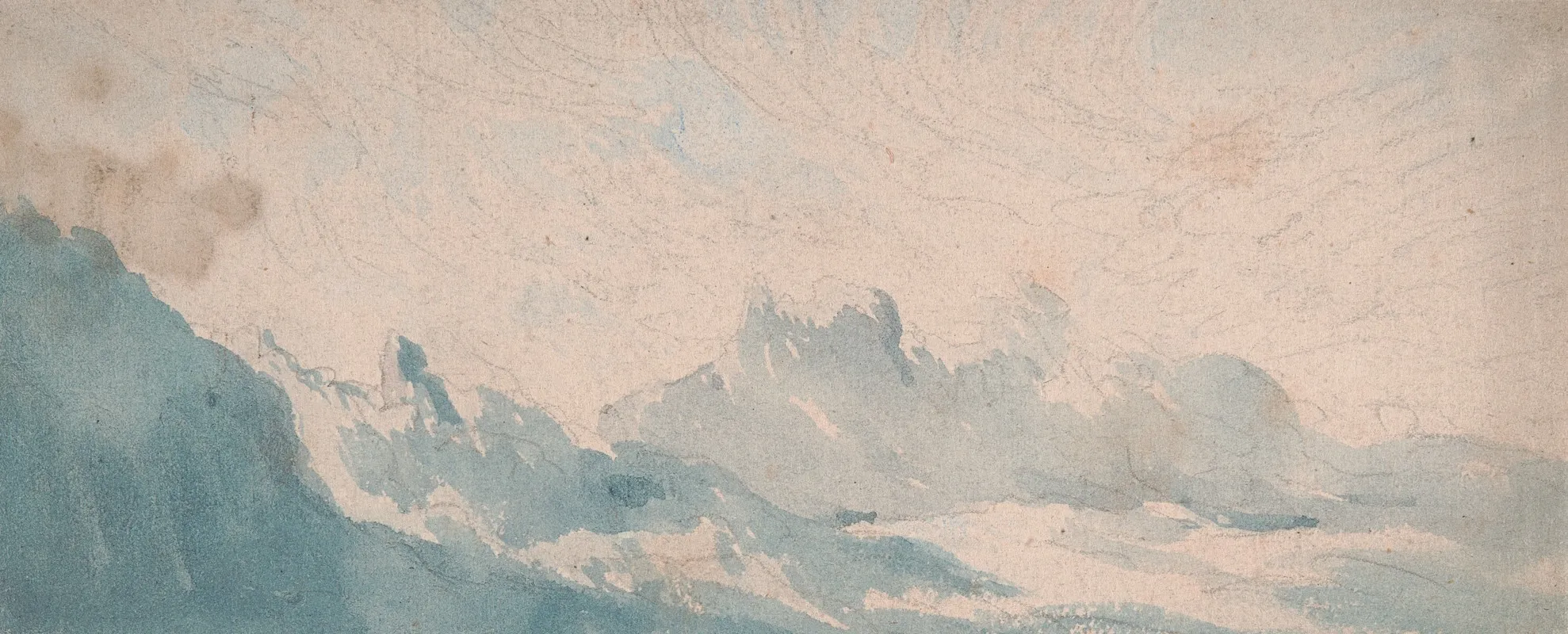 Wispy Cloud Above An Alpine Formation