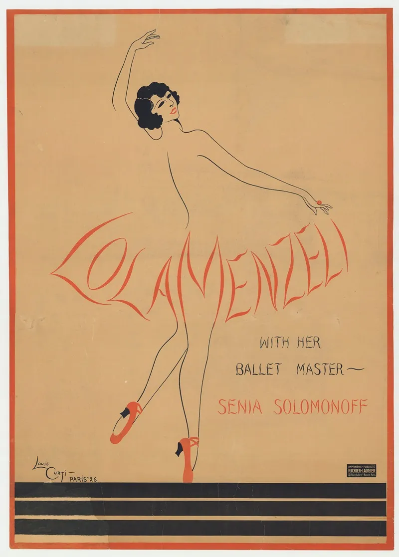 With Her Ballet Master Senia Solomonoff Wall Art by Louis Curti - High-Resolution Digital Print