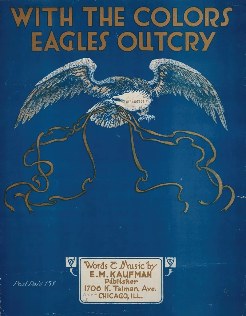 With The Colors Eagles Outcry Wall Art by Anonymous - High-Resolution Digital Print