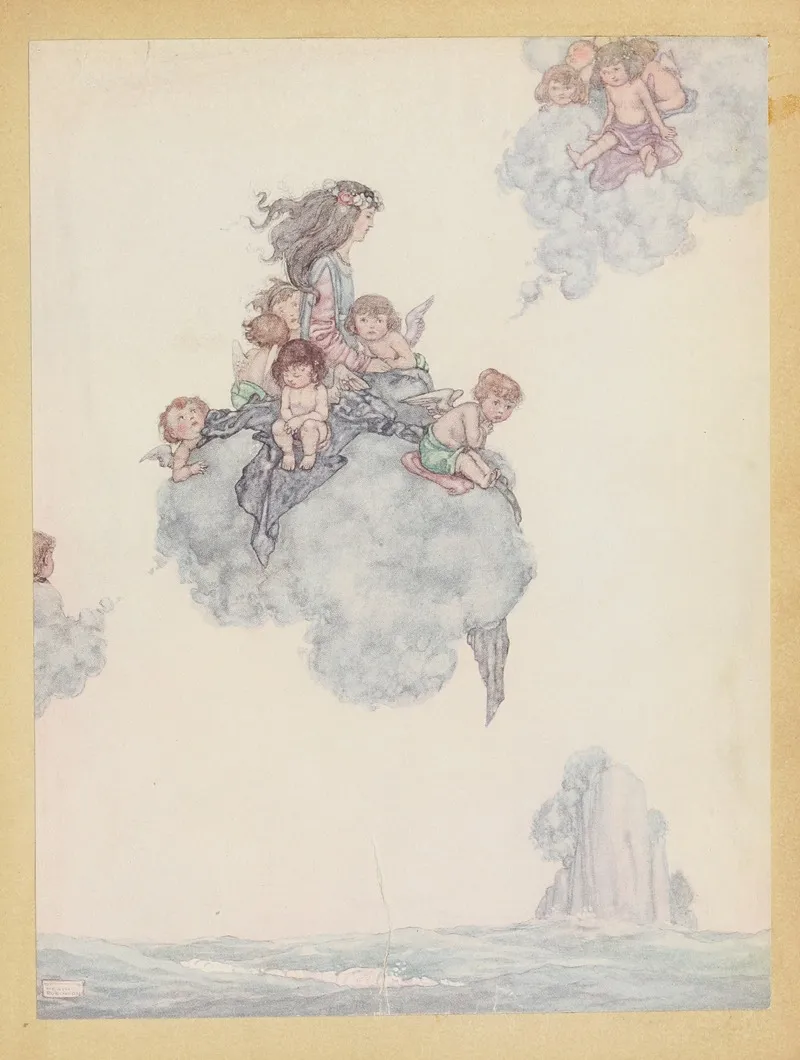 With The Rest Of The Children Of Air Soared High Above The Rosy Cloud