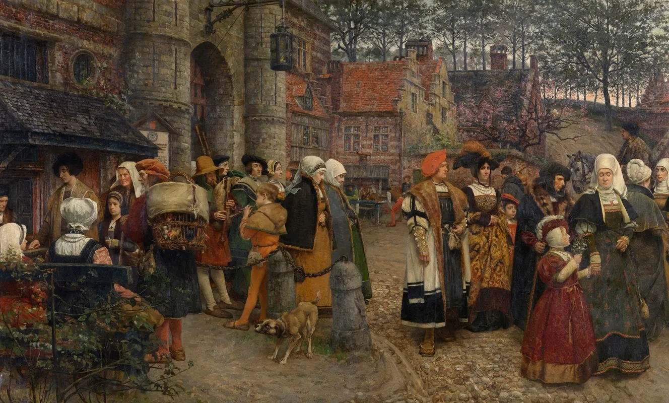 Within The Walls Of Antwerp In 1550 Wall Art by Charles Boom - High-Resolution Digital Print