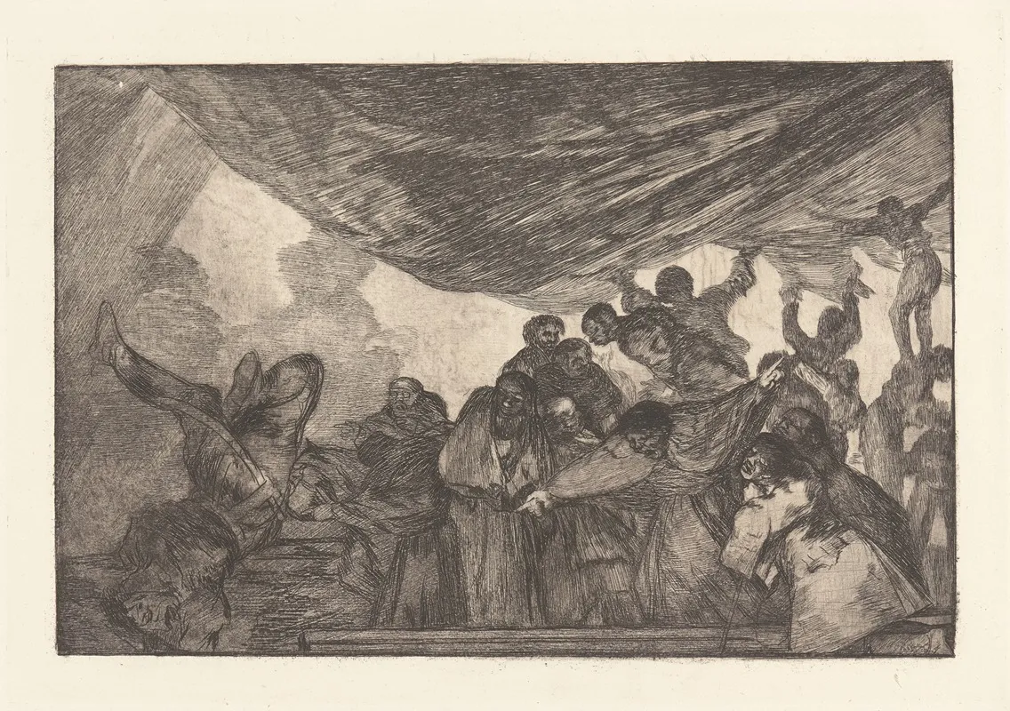 Without Commending Himself Either To God Or The Devil Clear Folly Sin Recomendarse A Dios Ni Al Diablo Disparate Claro Wall Art by Francisco de Goya - High-Resolution Digital Print