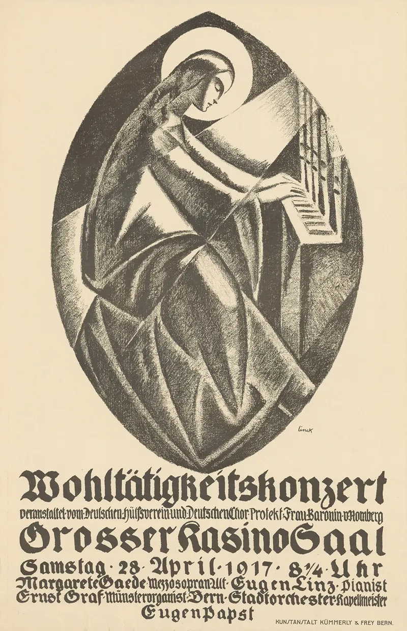 Wohltatigkeitskonzert Veranstaltet Vom Deutschen Hulfsverein Und Deutschen Chor Grosser Kasino Saal Wall Art by Ernst Linck - High-Resolution Digital Print