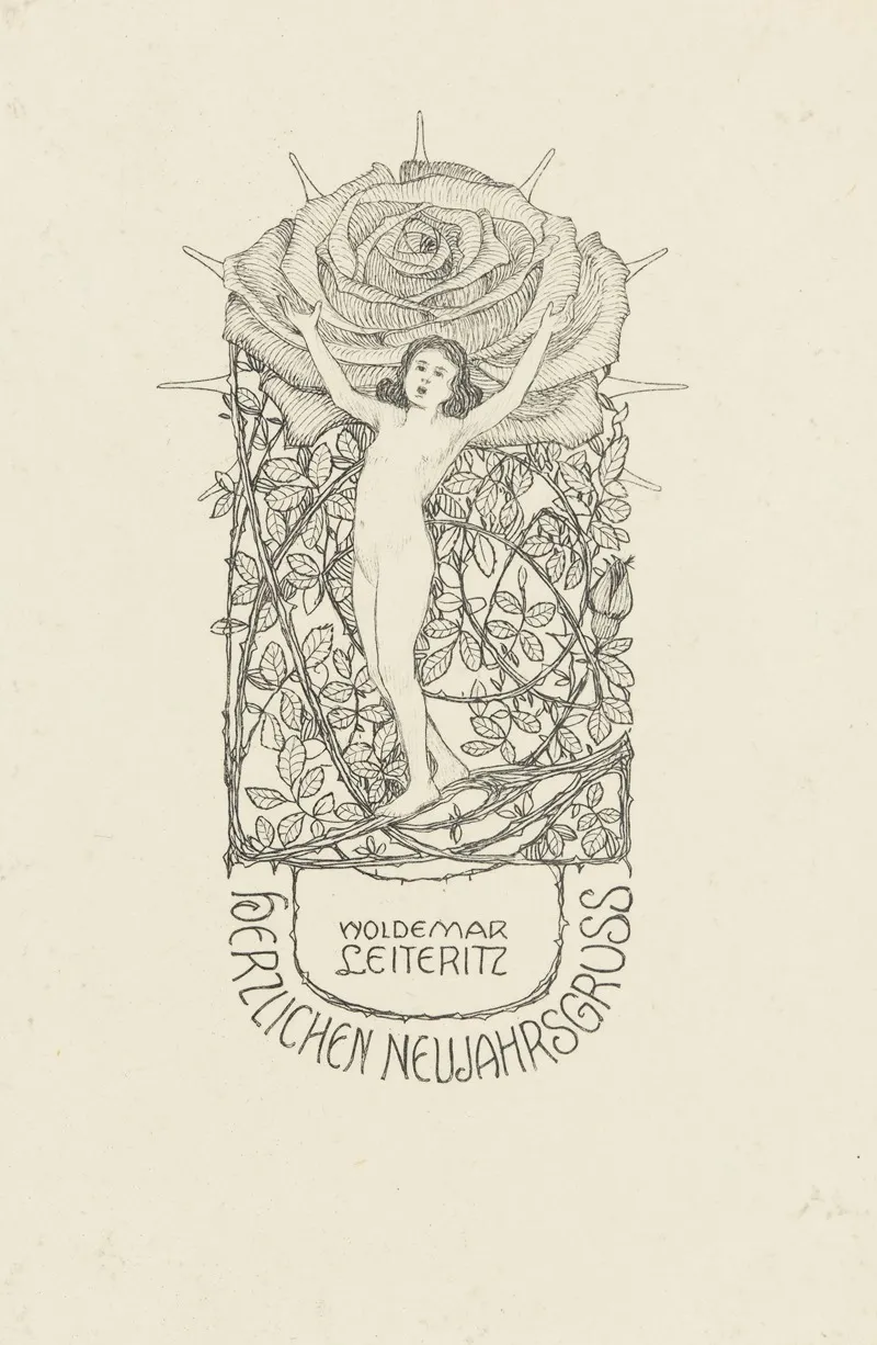 Woldemar Leiteritz Herzlichen Neujahrsgruss Wall Art by Woldemar Leiteritz - High-Resolution Digital Print