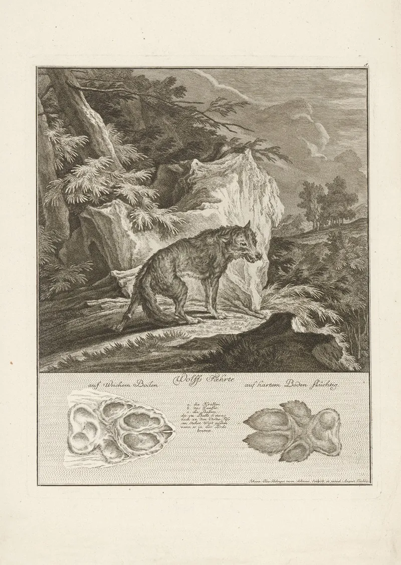 Wolf With Tracks