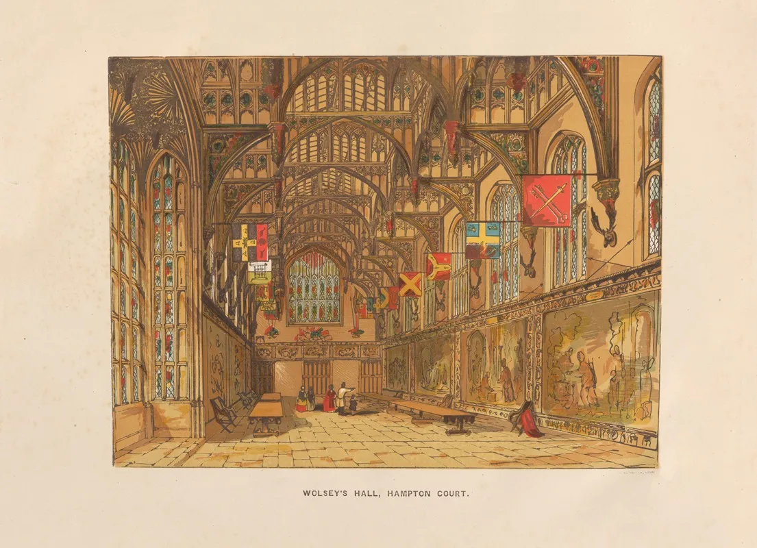 Wolseys Hall Hampton Court Wall Art by Charles Knight - High-Resolution Digital Print