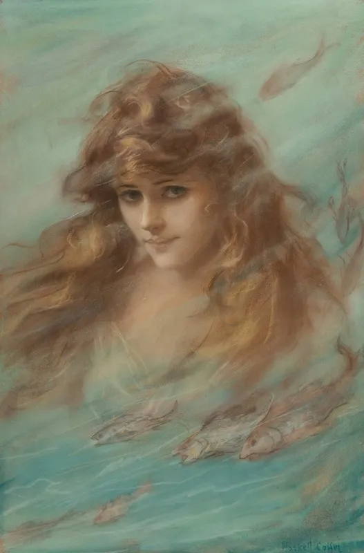 Woman Among Fish