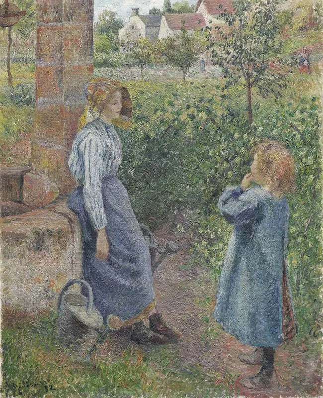 Woman And Child At The Well