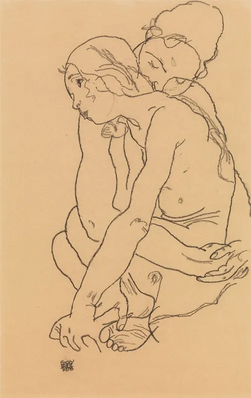 Woman And Girl Embracing