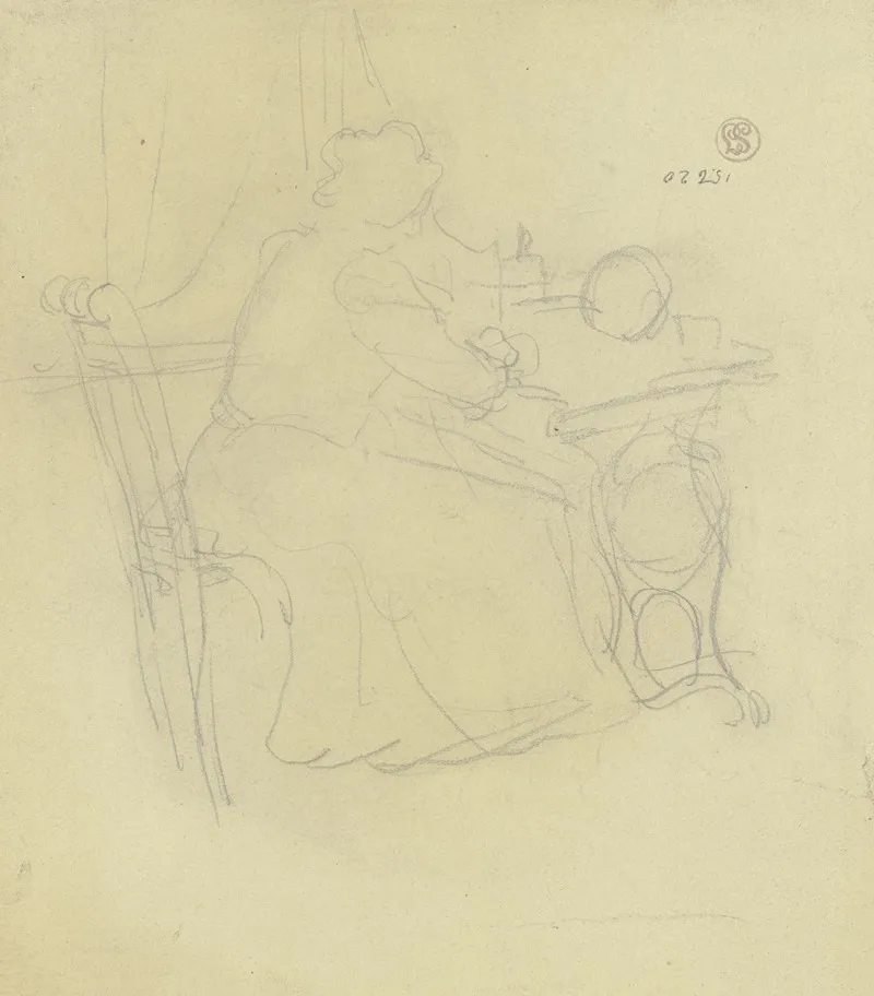 Woman At The Sewing Machine