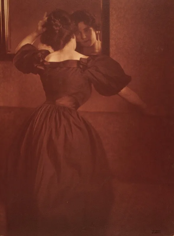Woman Before A Mirror Wall Art by Heinrich Kühn - High-Resolution Digital Print